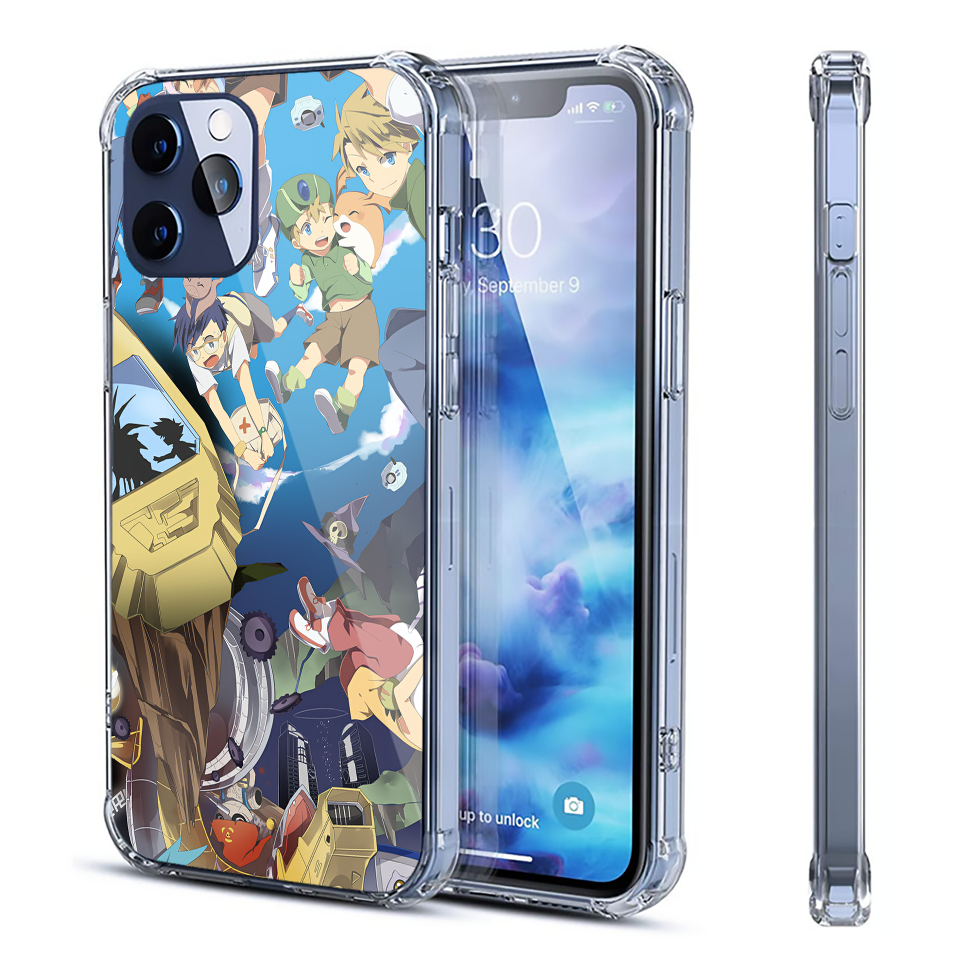 （画像用） Digimon デジタルモンスター/デジモン 【iPhone 12シリーズ対応】透明スマホケース（クリアソフトケース）